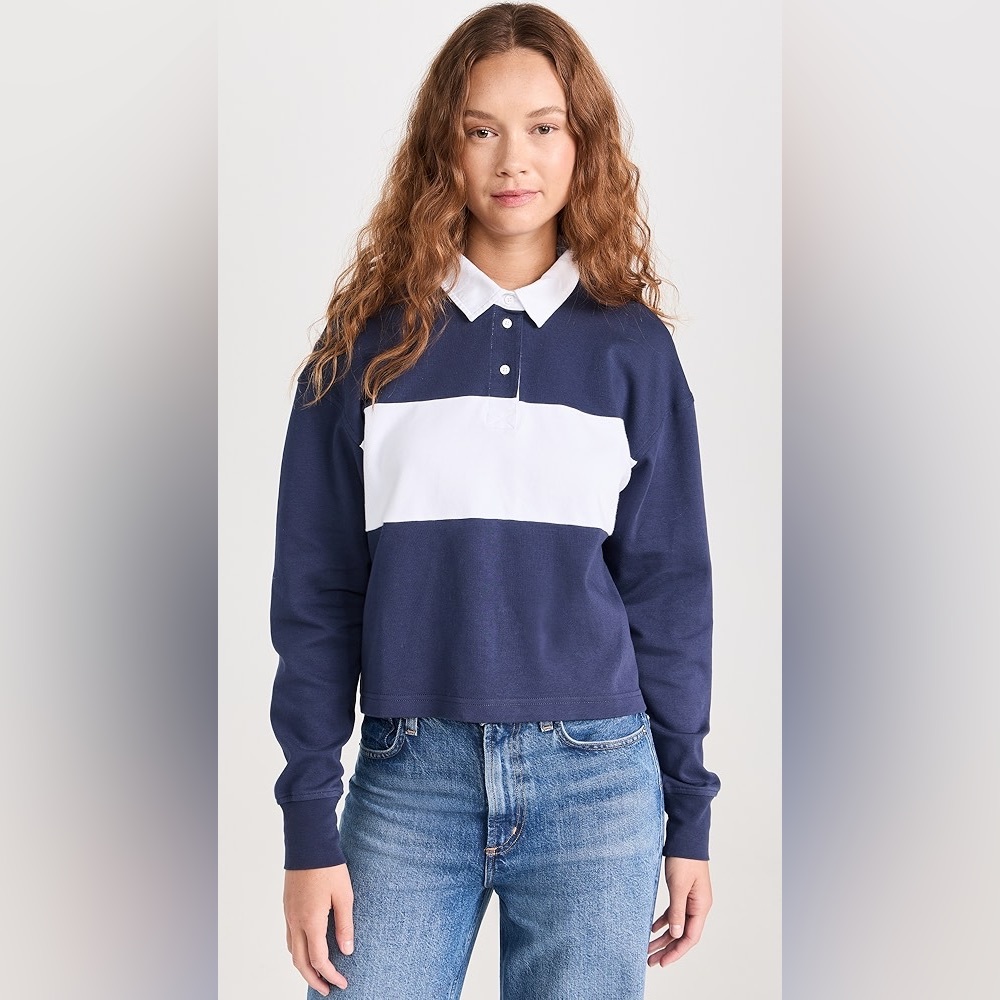 Outdoor Voices Cropped Rugby Shirt